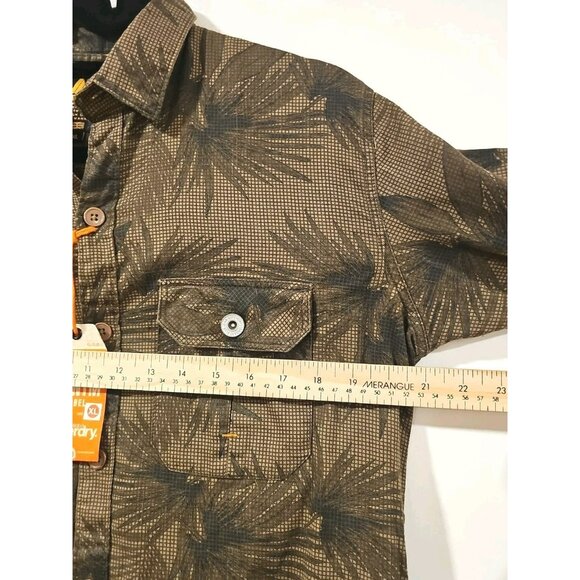NWT Superdry Army Shirt Men's XL Green Camo Military Field Army Casual Utility - Picture 9 of 13